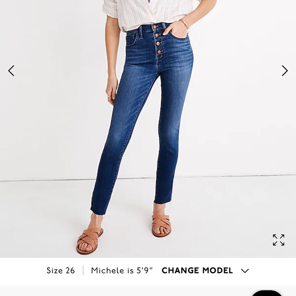 Madewell 10" High-Rise Skinny Crop Jeans: Button-Front TENCEL™ Denim Edition - Picture 7 of 7